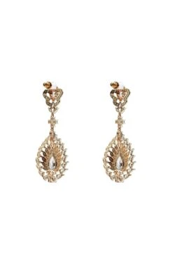 Zoe Rose Gold Embellished Earrings -Alamour Sale Store 149 22886919 a723 46ef 9994 8bed24e970b2