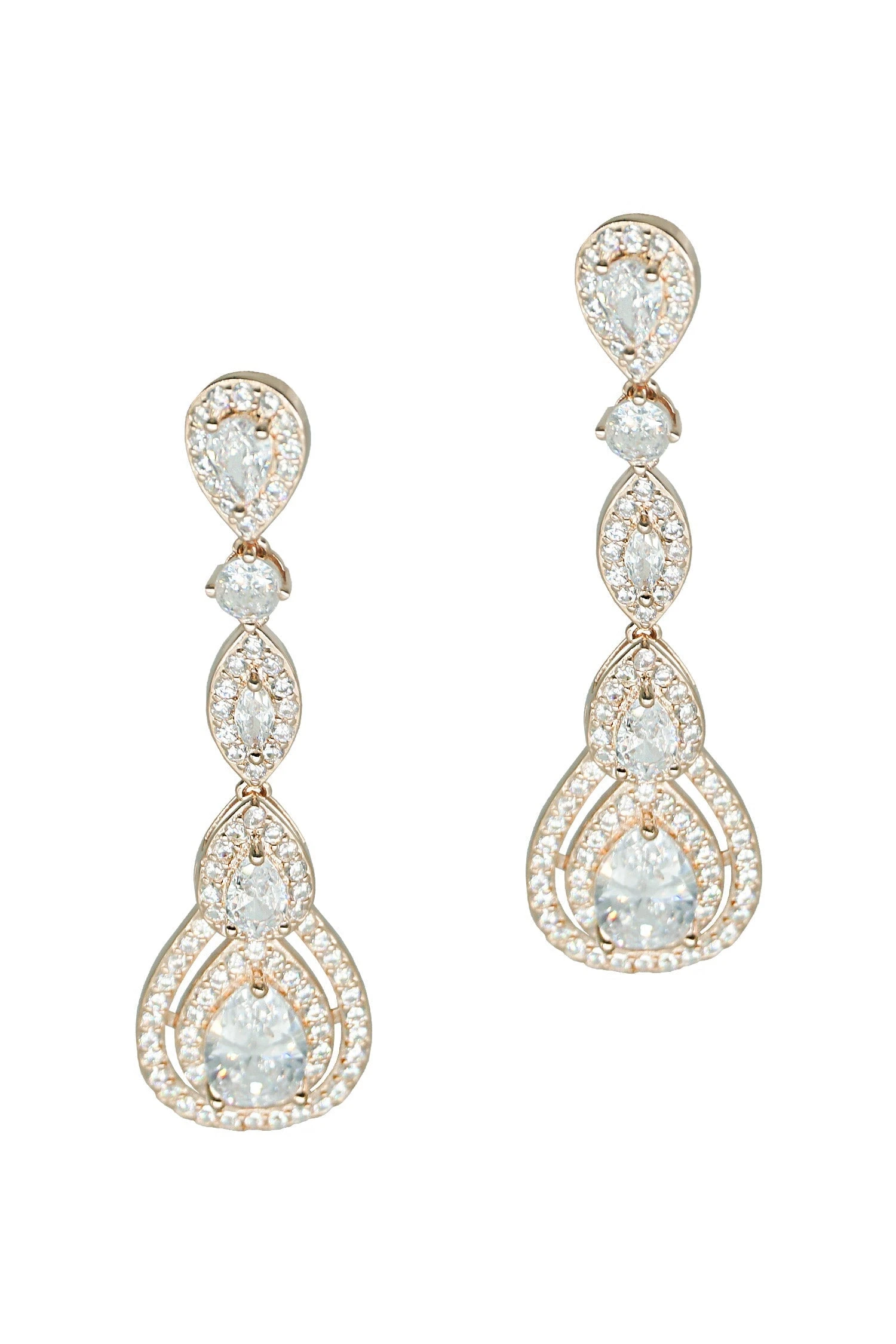 Manon Rose Gold Teardrop Earrings 2 Manon Rose Gold Teardrop Earrings - Image 2