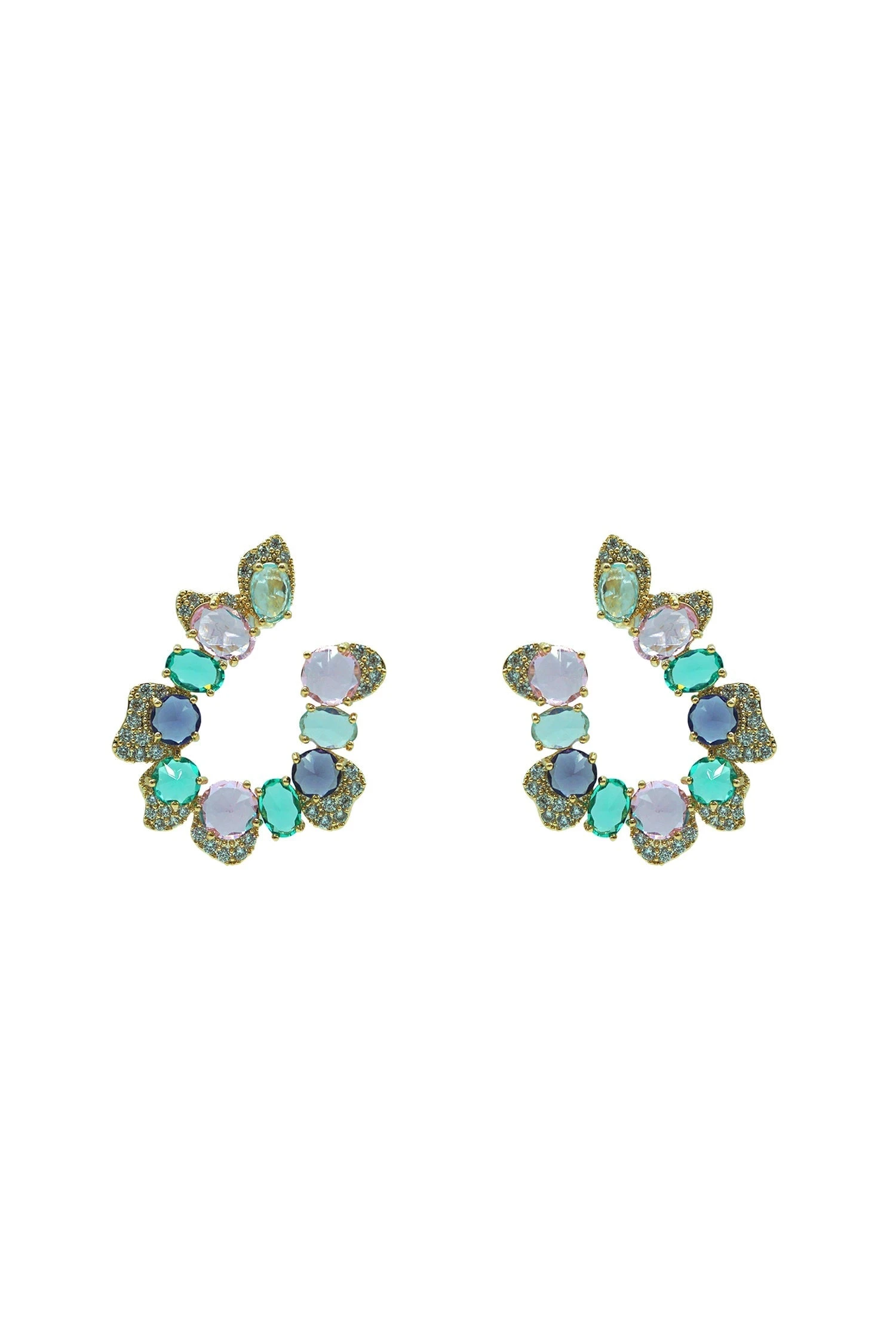Kasia Multicoloured Gem Earrings 1 Kasia Multicoloured Gem Earrings