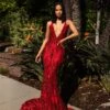Ciara Sequins Gown - Red