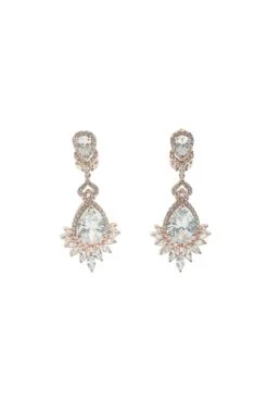 Araminta Rose Gold Embellished Earrings