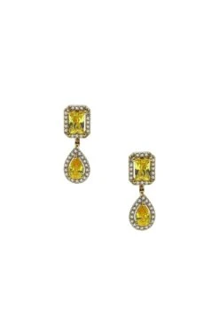 Clio Yellow Embellished Earrings 5 Clio Yellow Embellished Earrings -Alamour Sale Store 2 8c28efe6 8817 4ed2 91c3 1c42541f6f0b