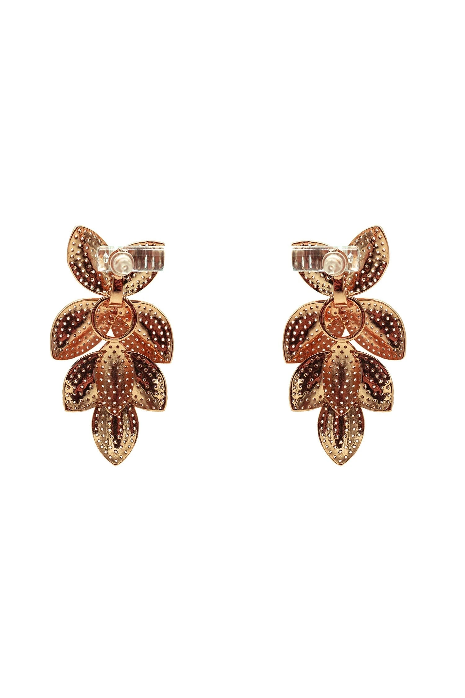 Galina Rose Gold Embellished Earrings 3 Galina Rose Gold Embellished Earrings - Image 3