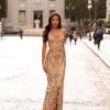 Agata Sequin Gown - Gold