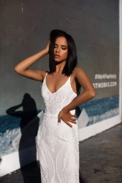 Janice Sequins Gown - White -Alamour Sale Store 41 2c64ef38 bc16 4283 9227 cd105f7f5217