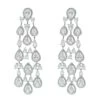 Corrine Silver Embellished Drop Earrings