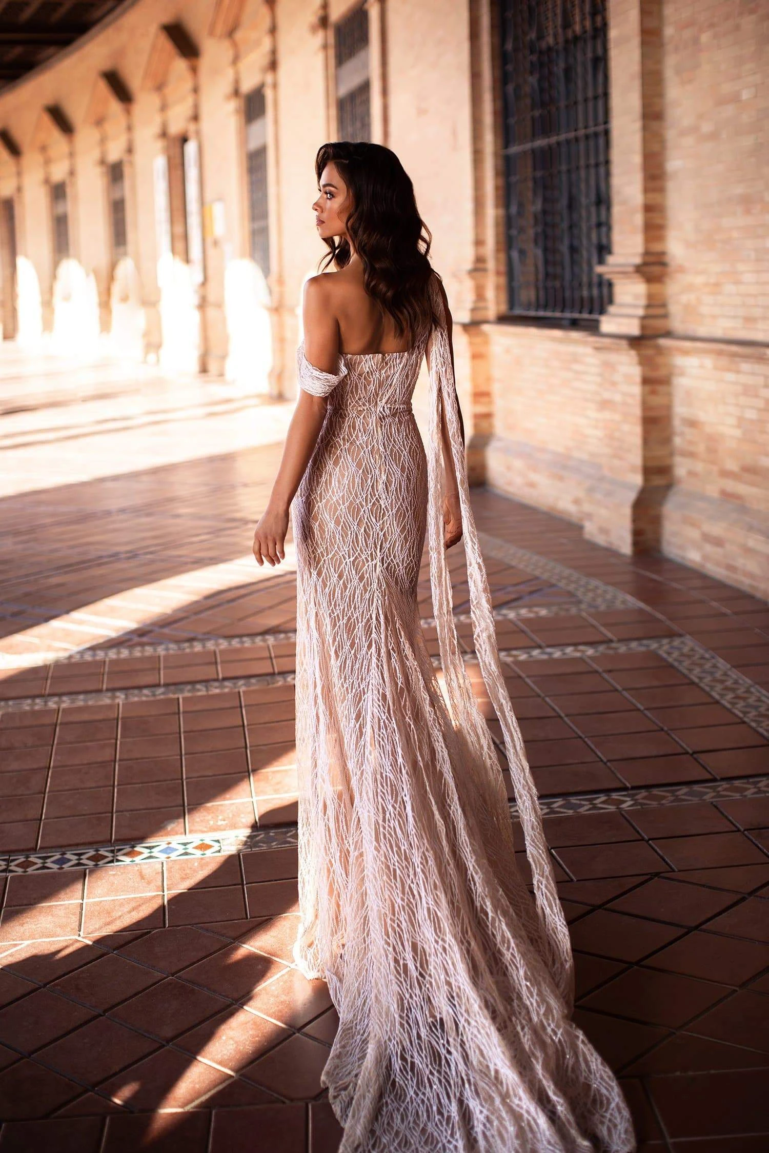 Gabriela Glitter Gown - White 2 Gabriela Glitter Gown - White - Image 2