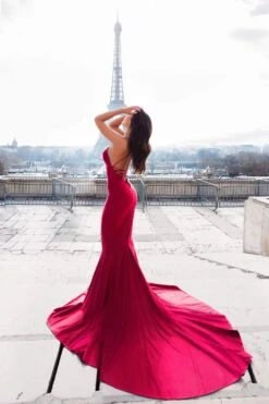 Pascala Gown - Wine Red